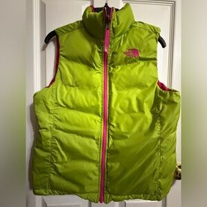 The North Face Pink/Lime Girls' Reversible Jacket